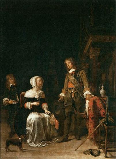 Gabriel Metsu Soldier Paying a Visit to a Young Lady China oil painting art